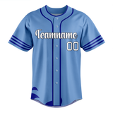 Custom Team Design Light Blue & Royal Blue Colors Design Sports Baseball Jersey BB00LAD032119