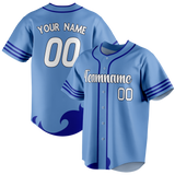 Custom Team Design Light Blue & Royal Blue Colors Design Sports Baseball Jersey BB00LAD032119