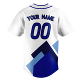 Custom Team Design White & Royal Blue Colors Design Sports Baseball Jersey BB00LAD040219