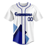 Custom Team Design White & Royal Blue Colors Design Sports Baseball Jersey BB00LAD040219