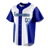 Custom Team Design White & Royal Blue Colors Design Sports Baseball Jersey BB00LAD050219