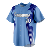 Custom Team Design Dark Purple & Royal Blue Colors Design Sports Baseball Jersey BB00LAD082219