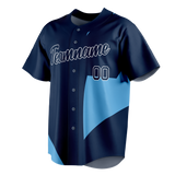 Custom Team Design Navy Blue & Light Blue Colors Design Sports Baseball Jersey BB00MB011821