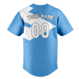 Custom Team Design Light Blue & Navy Blue Colors Design Sports Baseball Jersey BB00MB042118