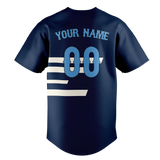 Custom Team Design Navy Blue & White Colors Design Sports Baseball Jersey BB00MB051802