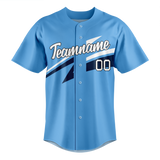 Custom Team Design Light Blue & White Colors Design Sports Baseball Jersey BB00MB092102