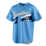 Custom Team Design Light Blue & White Colors Design Sports Baseball Jersey BB00MB092102