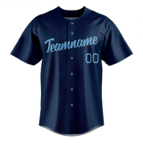 Custom Team Design Navy Blue & Blue Colors Design Sports Baseball Jersey BB00MB101820