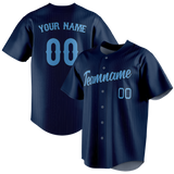 Custom Team Design Navy Blue & Blue Colors Design Sports Baseball Jersey BB00MB101820