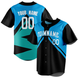 Custom Team Design Black & Blue Colors Design Sports Baseball Jersey BB00MM030120