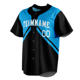 Custom Team Design Black & Blue Colors Design Sports Baseball Jersey BB00MM030120