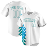 Custom Team Design White & Blue Colors Design Sports Baseball Jersey