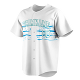 Custom Team Design White & Blue Colors Design Sports Baseball Jersey BB00MM100220