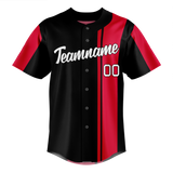 Custom Team Design Red & Black Colors Design Sports Baseball Jersey BB00MT020901