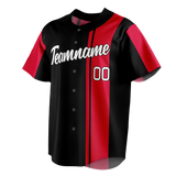 Custom Team Design Red & Black Colors Design Sports Baseball Jersey BB00MT020901