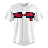 Custom Team Design White & Red Colors Design Sports Baseball Jersey BB00MT030209