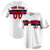 Custom Team Design White & Red Colors Design Sports Baseball Jersey