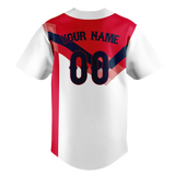 Custom Team Design White & Red Colors Design Sports Baseball Jersey BB00MT090209