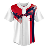 Custom Team Design White & Red Colors Design Sports Baseball Jersey BB00MT090209