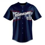 Custom Team Design Dark Purple & White Colors Design Sports Baseball Jersey BB00MT102202