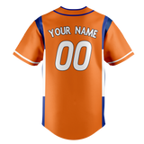 Custom Team Design Orange & Royal Blue Colors Design Sports Baseball Jersey BB00NYM011019