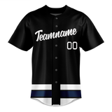 Custom Team Design Black & White Colors Design Sports Baseball Jersey BB00NYY010102