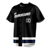 Custom Team Design Black & White Colors Design Sports Baseball Jersey BB00NYY010102