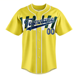 Custom Team Design Yellow & White Colors Design Sports Baseball Jersey BB00OA041202