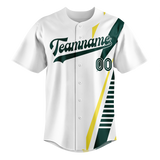 Custom Team Design White & Kelly Green Colors Design Sports Baseball Jersey BB00OA060215