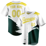 Custom Team Design White & Kelly Green Colors Design Sports Baseball Jersey BB00OA070215