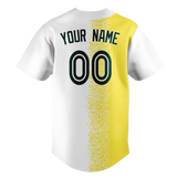 Custom Team Design White & Yellow Colors Design Sports Baseball Jersey BB00OA080212