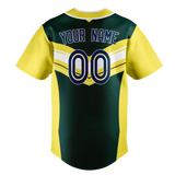 Custom Team Design Yellow & Kelly Green Colors Design Sports Baseball Jersey BB00OA091215