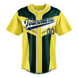 Custom Team Design Yellow & Kelly Green Colors Design Sports Baseball Jersey BB00OA091215