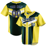 Custom Team Design Yellow & Kelly Green Colors Design Sports Baseball Jersey BB00OA091215