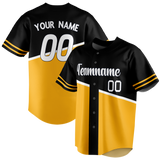 Custom Team Design Black & Yellow Colors Design Sports Baseball Jersey