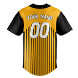 Custom Team Design Yellow & Black Colors Design Sports Baseball Jersey BB00PP021201