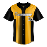 Custom Team Design Yellow & Black Colors Design Sports Baseball Jersey BB00PP021201