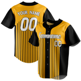 Custom Team Design Yellow & Black Colors Design Sports Baseball Jersey