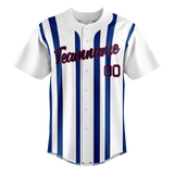 Custom Team Design White & Blue Colors Design Sports Baseball Jersey BB00PP030220