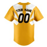 Custom Team Design Yellow & White Colors Design Sports Baseball Jersey BB00PP031202