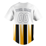 Custom Team Design White & Yellow Colors Design Sports Baseball Jersey BB00PP050212