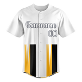 Custom Team Design White & Yellow Colors Design Sports Baseball Jersey BB00PP050212