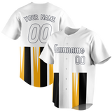 Custom Team Design White & Yellow Colors Design Sports Baseball Jersey