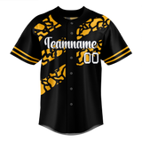 Custom Team Design White & Yellow Colors Design Sports Baseball Jersey BB00PP060212