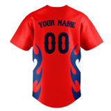 Custom Team Design Red & Royal Blue Colors Design Sports Baseball Jersey BB00PP060919