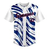 Custom Team Design White & Royal Blue Colors Design Sports Baseball Jersey BB00PP080219