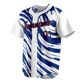 Custom Team Design White & Royal Blue Colors Design Sports Baseball Jersey BB00PP080219