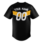 Custom Team Design Black & Yellow Colors Design Sports Baseball Jersey BB00PP090112