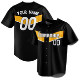 Custom Team Design Black & Yellow Colors Design Sports Baseball Jersey