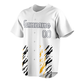 Custom Team Design White & Yellow Colors Design Sports Baseball Jersey BB00PP100212